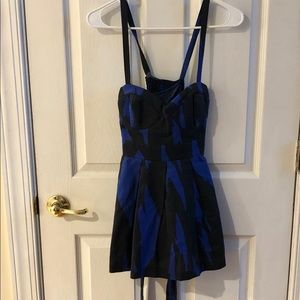 Black and blue dress
